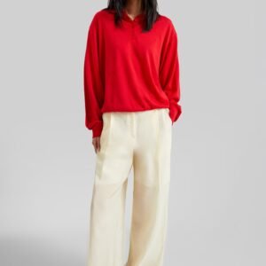 Alvito Sheer Organza Pants - Pale Yellow