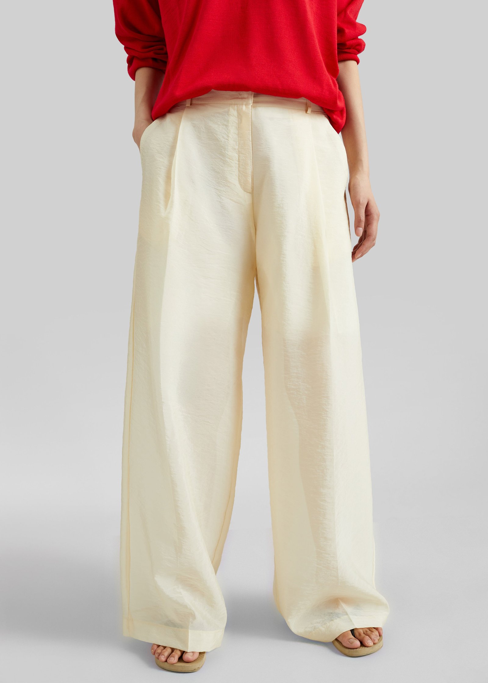 Alvito Sheer Organza Pants - Pale Yellow - Image 4