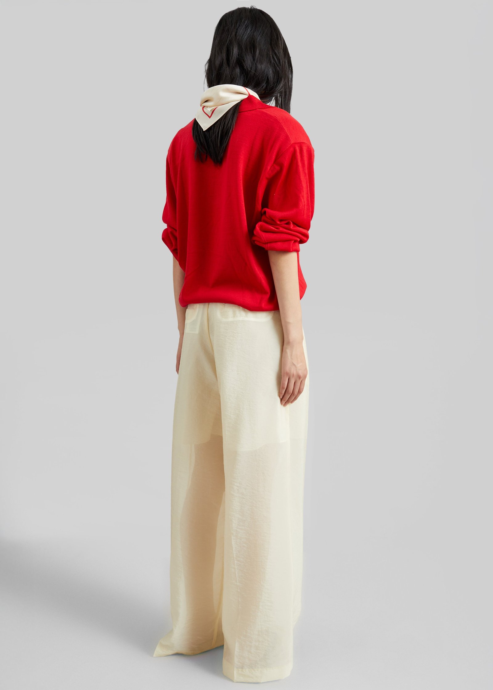 Alvito Sheer Organza Pants - Pale Yellow - Image 6