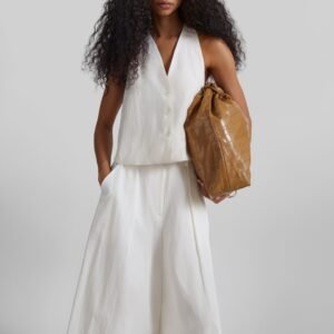 Aurea Wide Bermuda Shorts - Ivory