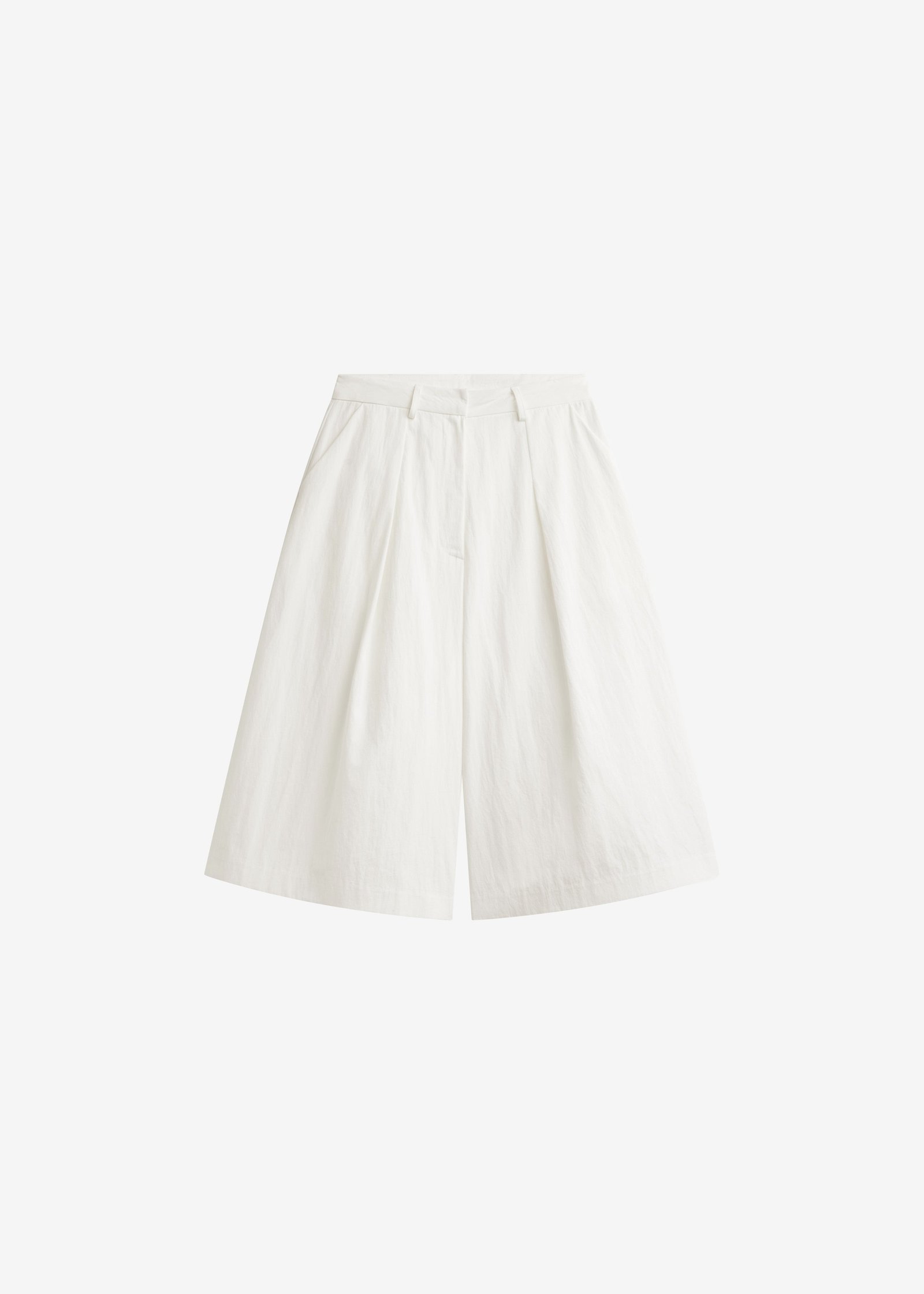 Aurea Wide Bermuda Shorts - Ivory - Image 8