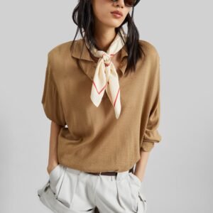 Avallon Padded Knit Polo - Camel