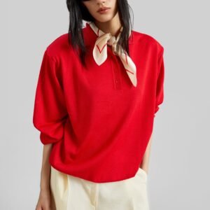 Avallon Padded Knit Polo - Red