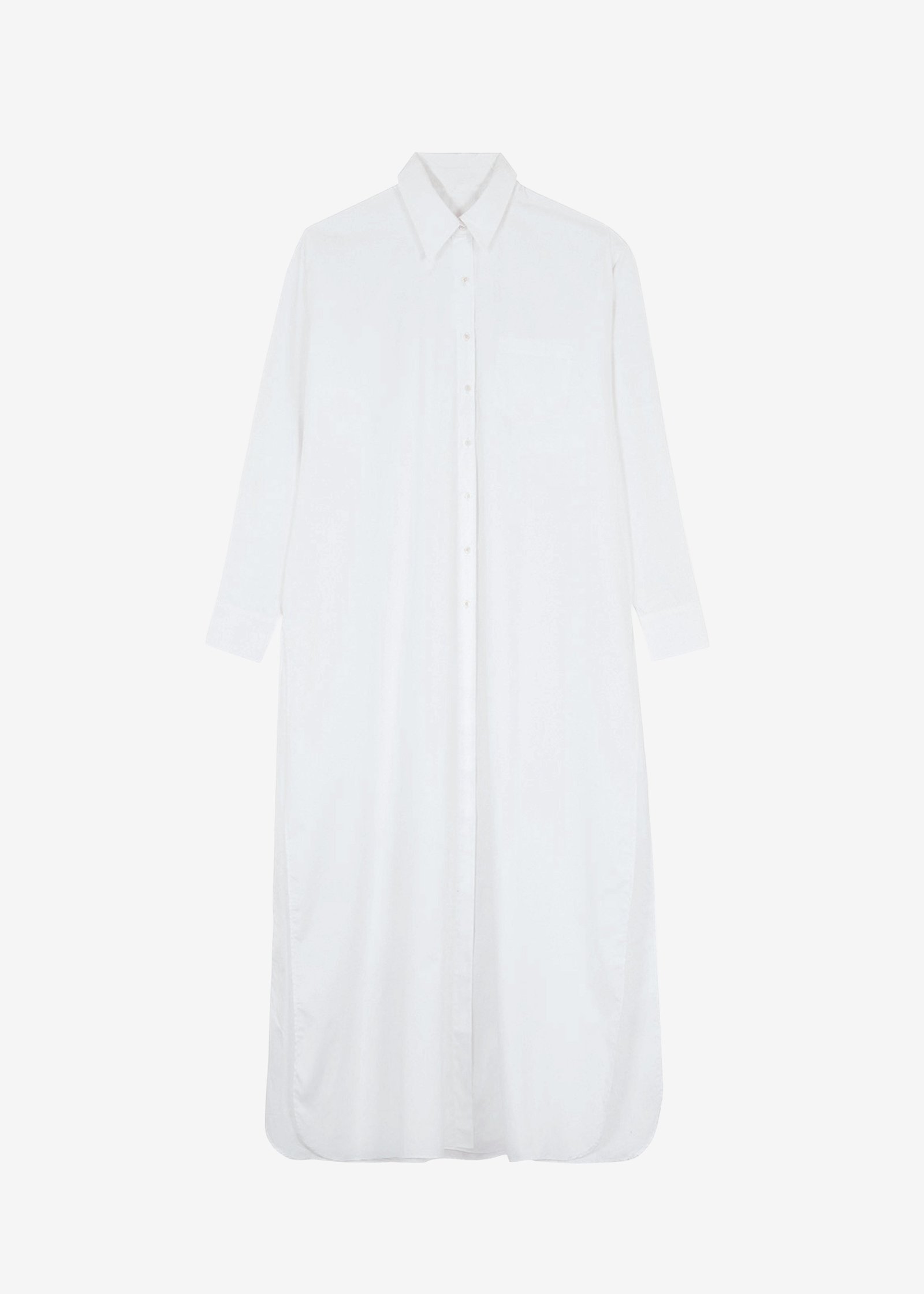 Avery Shirt Dress - White - Image 7