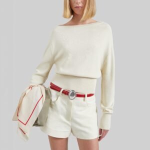 Belma Textured Mini Shorts - Cream