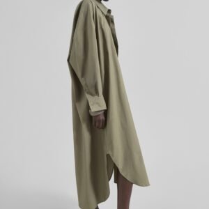 Bloom Organic Cotton Shirt Dress - Olive