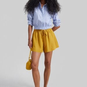 Caligny Linen Shorts - Mustard