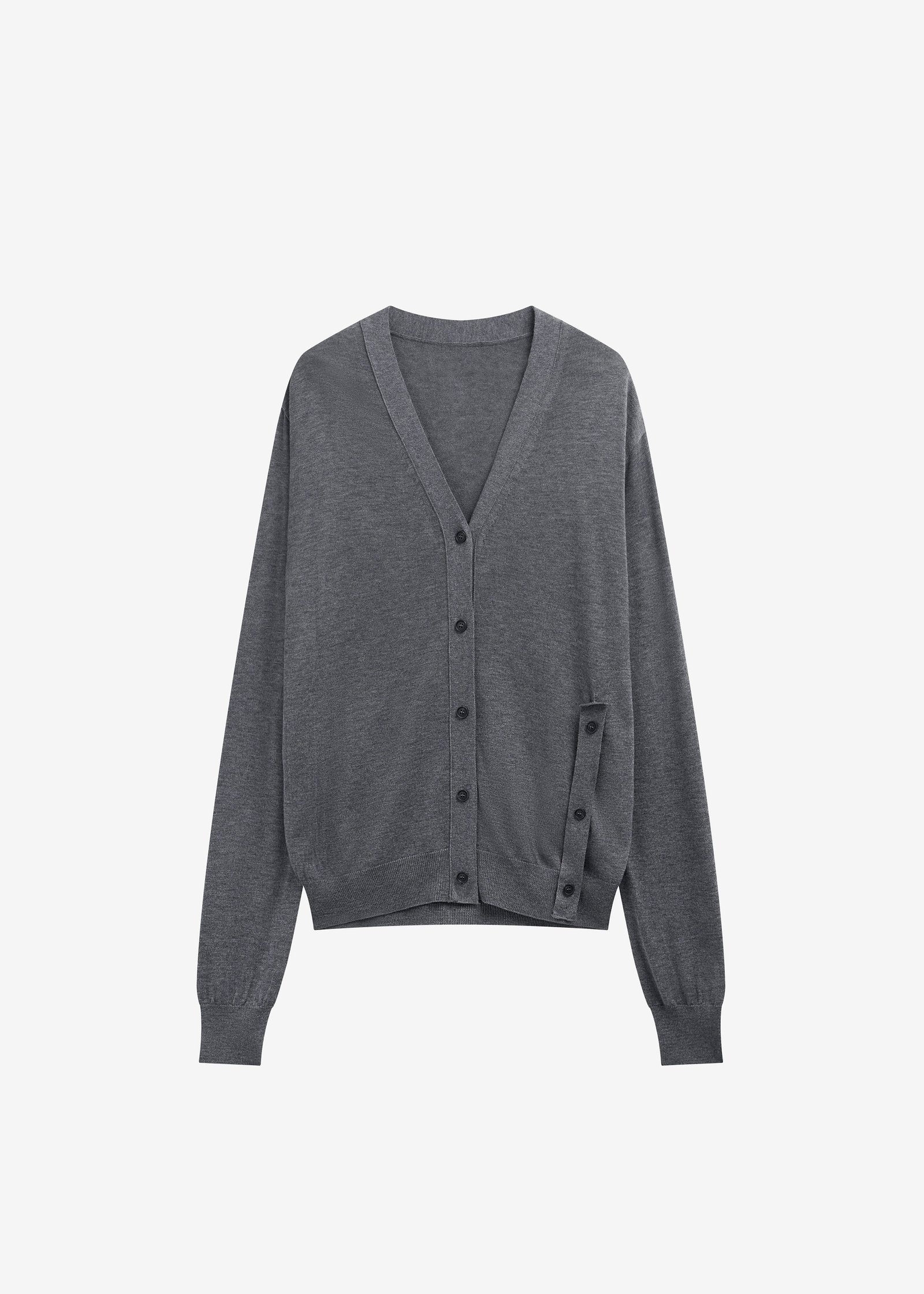 Calvane Two-Way Cardigan - Grey - Image 10