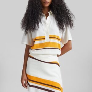Christopher Esber Stripe Knit Clean Polo - Solaris Stripe