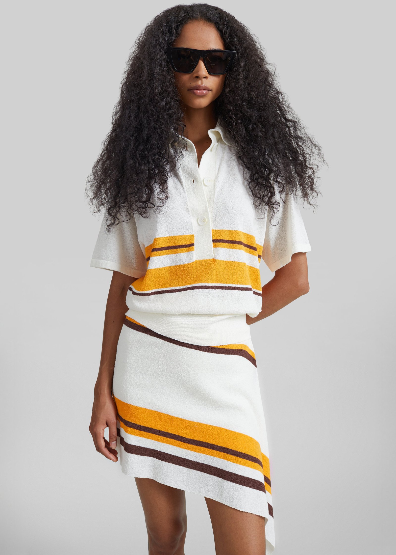 Christopher Esber Stripe Knit Clean Polo - Solaris Stripe