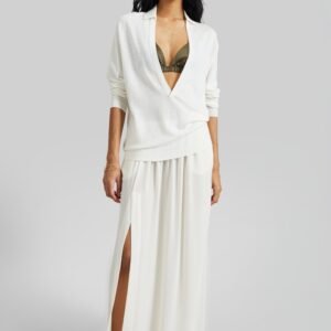 Elie Silk Fluid Maxi Skirt - Ivory