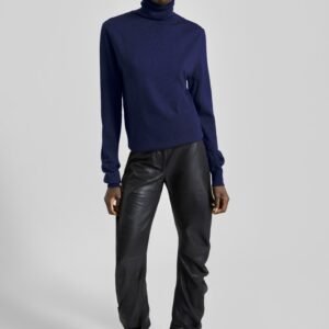 Eve Thin Turtleneck Sweater - Blue