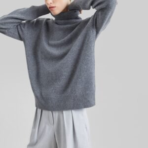 Gala Padded Knit Turtleneck - Dark Grey
