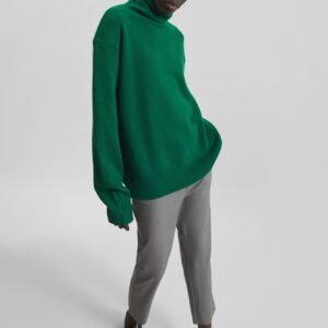 Gala Padded Knit Turtleneck - Forest Green