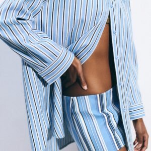 Hera Mini Skirt - Blue Multi Stripe