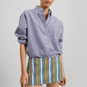 Hera Mini Skirt - Green Multi Stripe