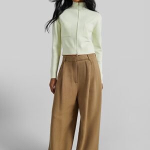 Juilly Knit Zip Cardigan - Pale Yellow