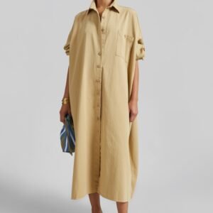 Kason Oversized Shirt Dress - Sahara