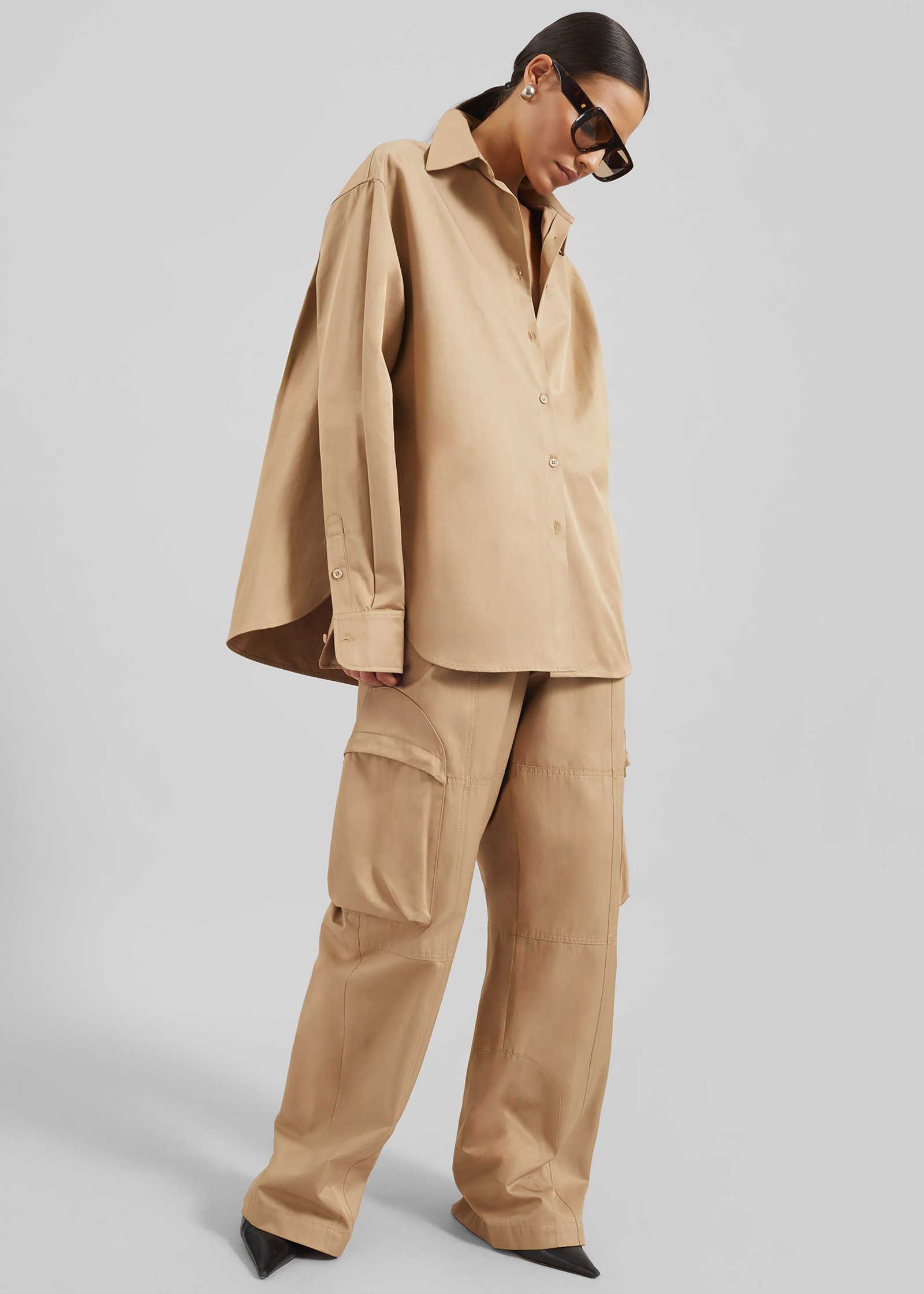 Kelly Cotton Cargo Pants - Camel - Image 4