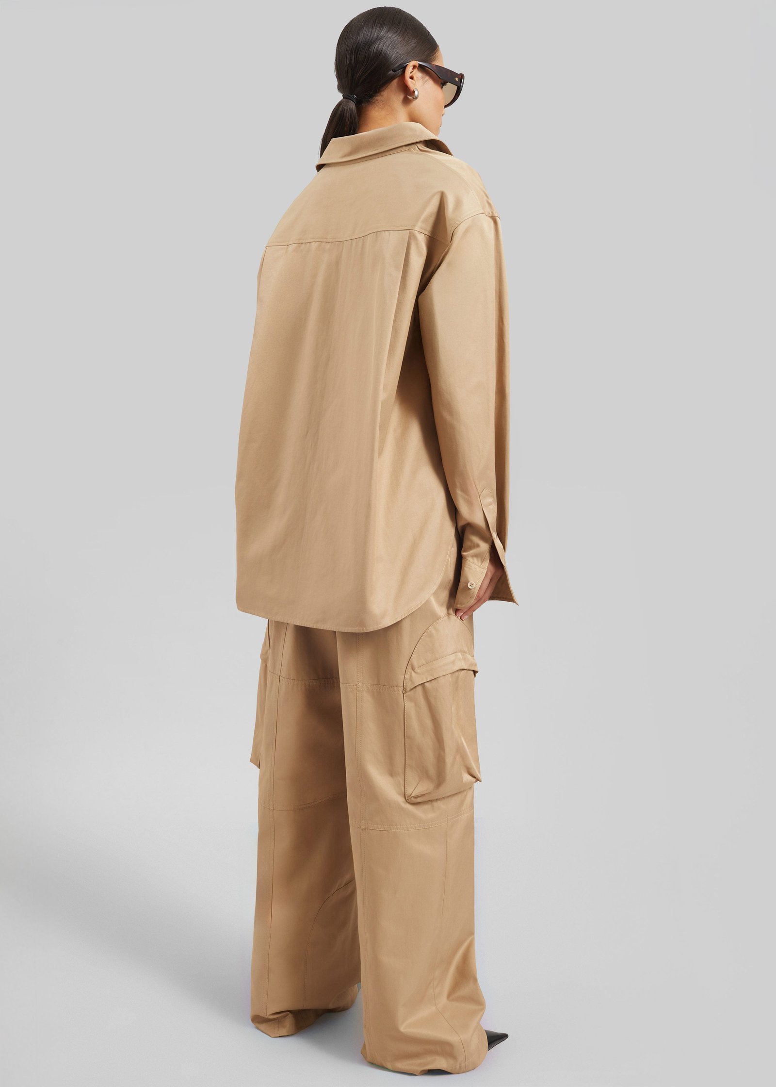 Kelly Cotton Cargo Pants - Camel - Image 7