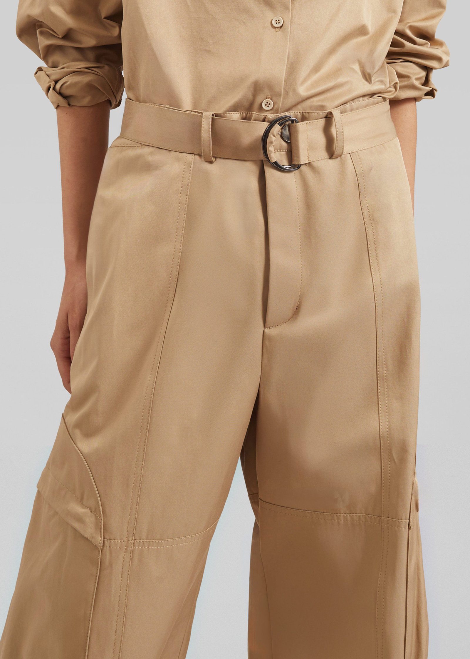 Kelly Cotton Cargo Pants - Camel - Image 5
