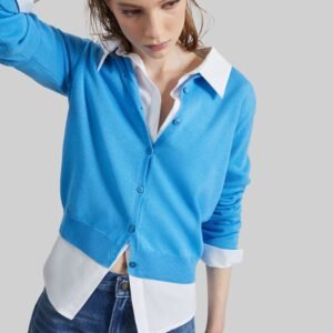 Mahim Superfine Wool Cardigan - Blue