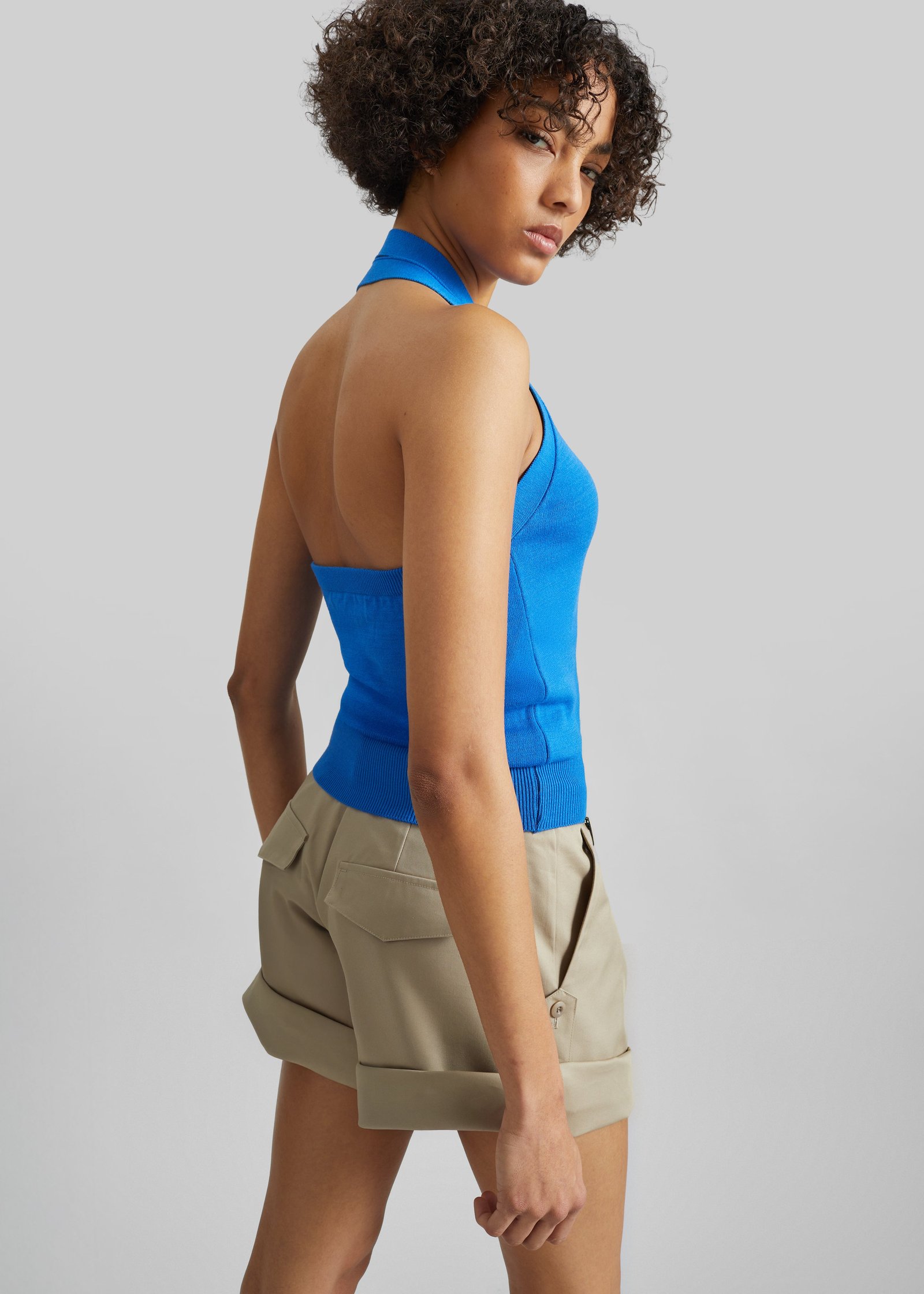 Maia Convertible Knit Halter Top - Cobalt - Image 7