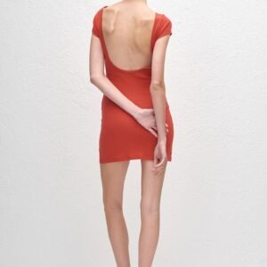 Matteau Low Back Mini Tee Dress - Tomato