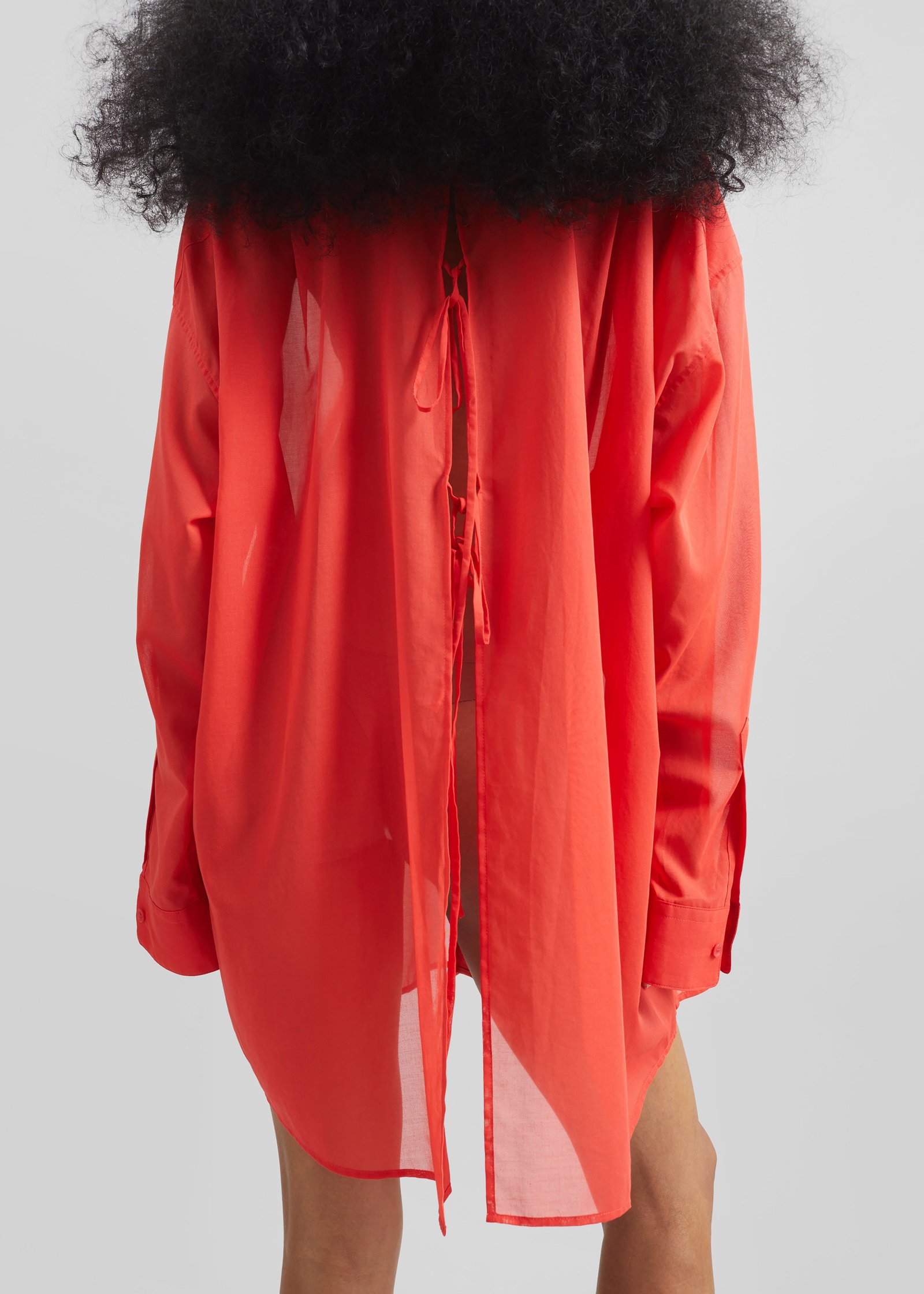 Melia Open-Back Shirt - Red - Image 5
