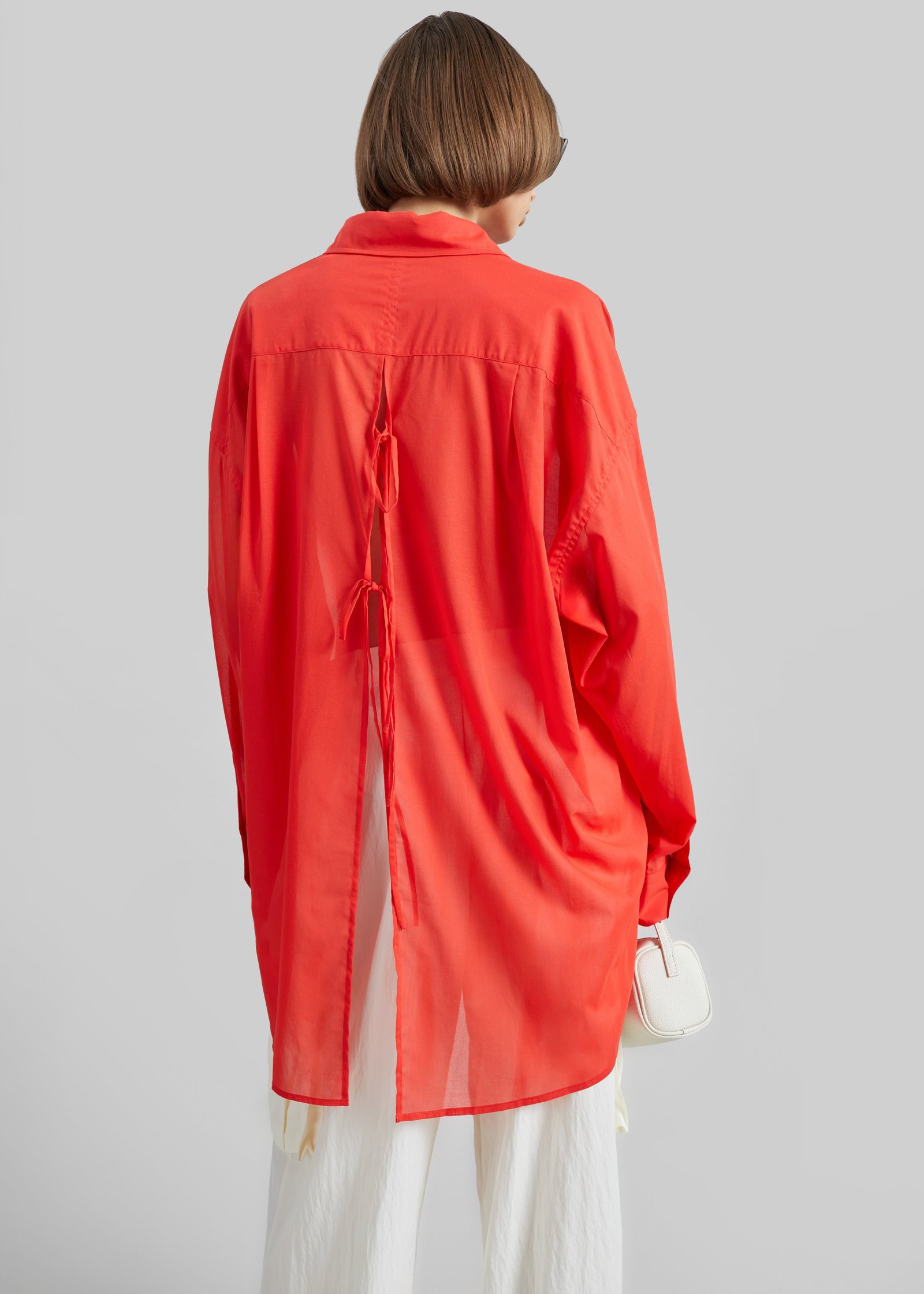 Melia Open-Back Shirt - Red - Image 2
