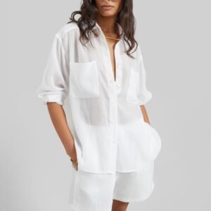 Mineo Linen Shorts - White