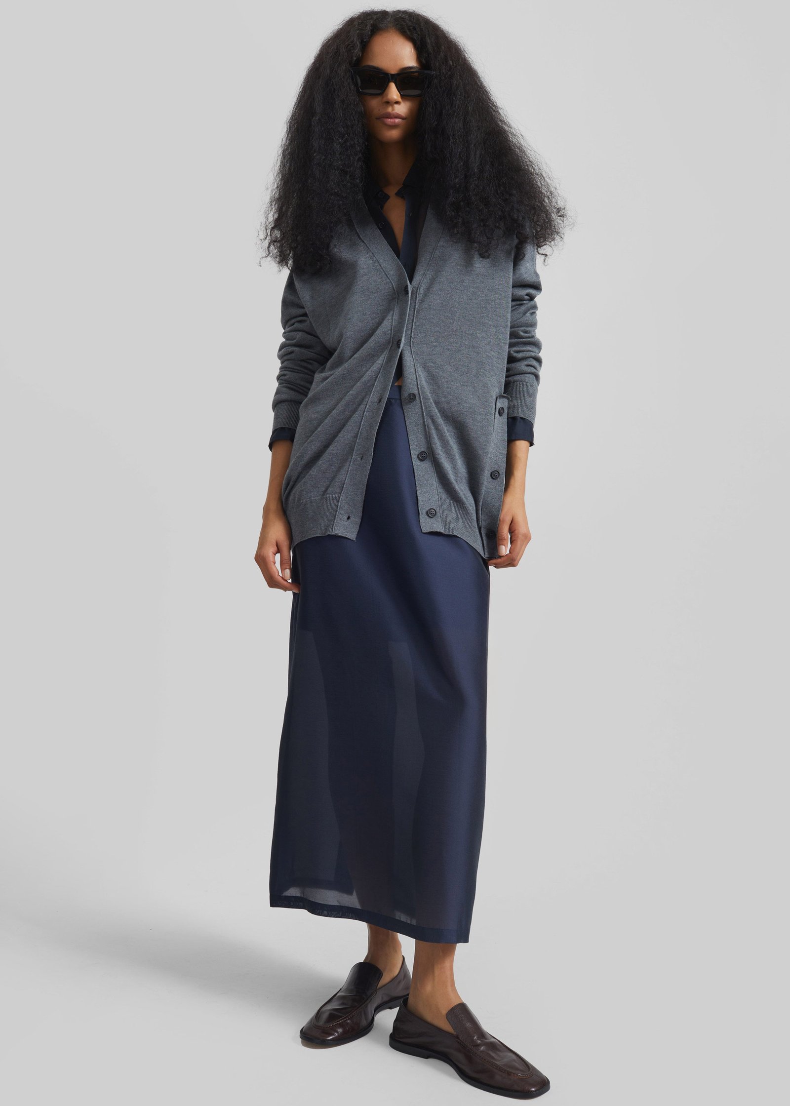 Calvane Two-Way Cardigan - Grey - Image 7