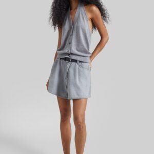 Nimi Knit Halter Top - Grey