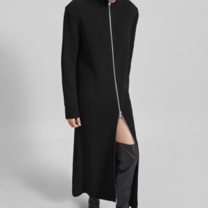Nolia Knit Long Cardigan Dress - Black