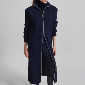 Nolia Knit Long Cardigan Dress - Navy