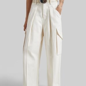Oslo Cotton Cargo Pants - Beige