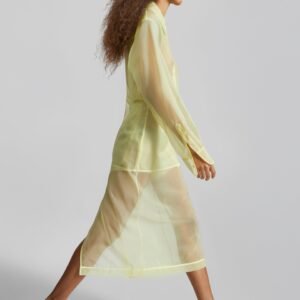 Peri Sheer Midi Skirt - Pale Yellow