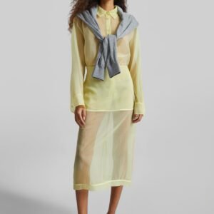 Peri Sheer Shirt - Pale Yellow