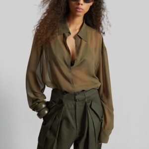 Peri Georgette Shirt - Khaki