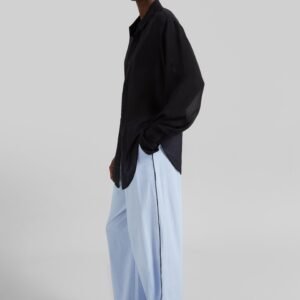 Porto Contrast Piped Pants - Blue/White Stripe