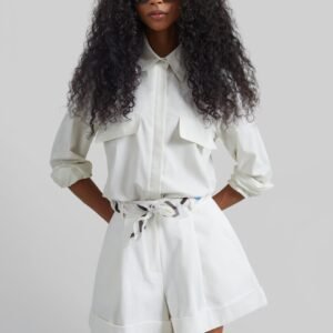 Savoca Cuffed Shorts - Ivory