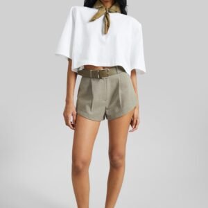 Silves Stitch Hot Pants - Taupe
