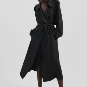 Veyron Silk Trench - Black