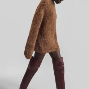 Willy Alpaca Knit Sweater - Dark Taupe