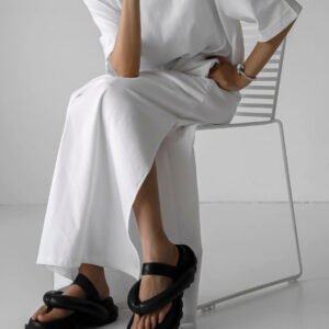 Lou Oversized Tee Dress - Optic White